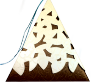 Boite à gateau pyramide marron