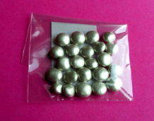 Perles argenté rondes mat