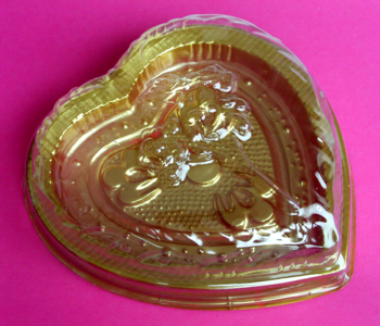 Boite plastique coeur