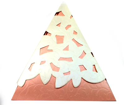Boite à gateau pyramide rose